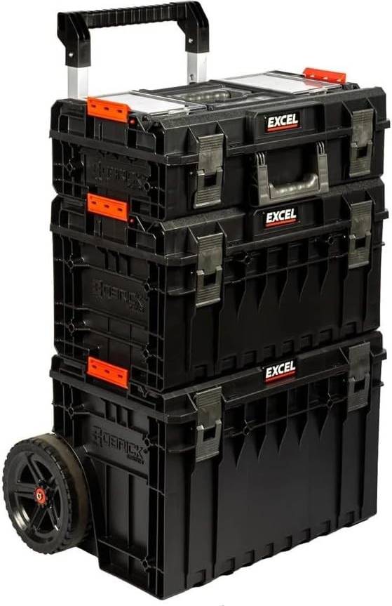 Excel Modular Stackable Tool Box 3 Piece Set
