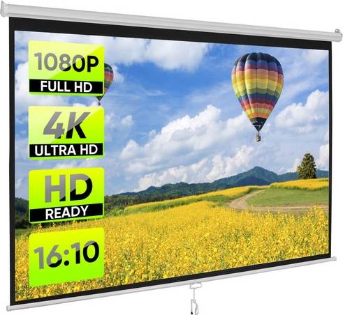 Pull down projector screen Segawe Manual Pull Down Projection Screen Theater