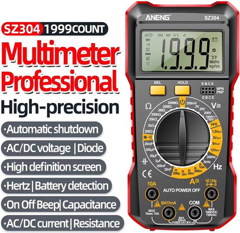 ANENG SZ304 Digital Multimete True RMS Tester