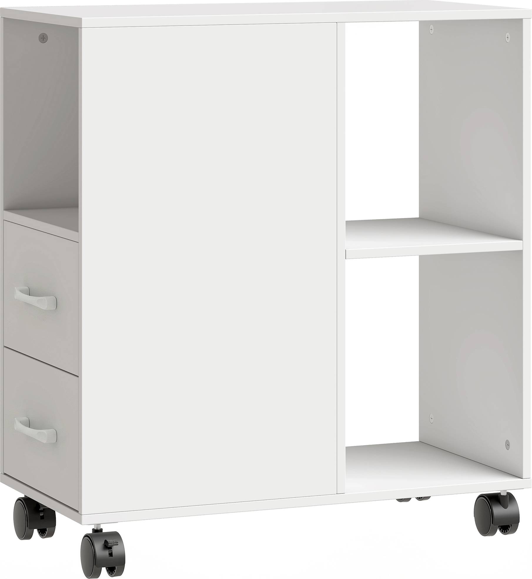 Homcom Narrow Mobile Printer Table with Wheels Rullebord
