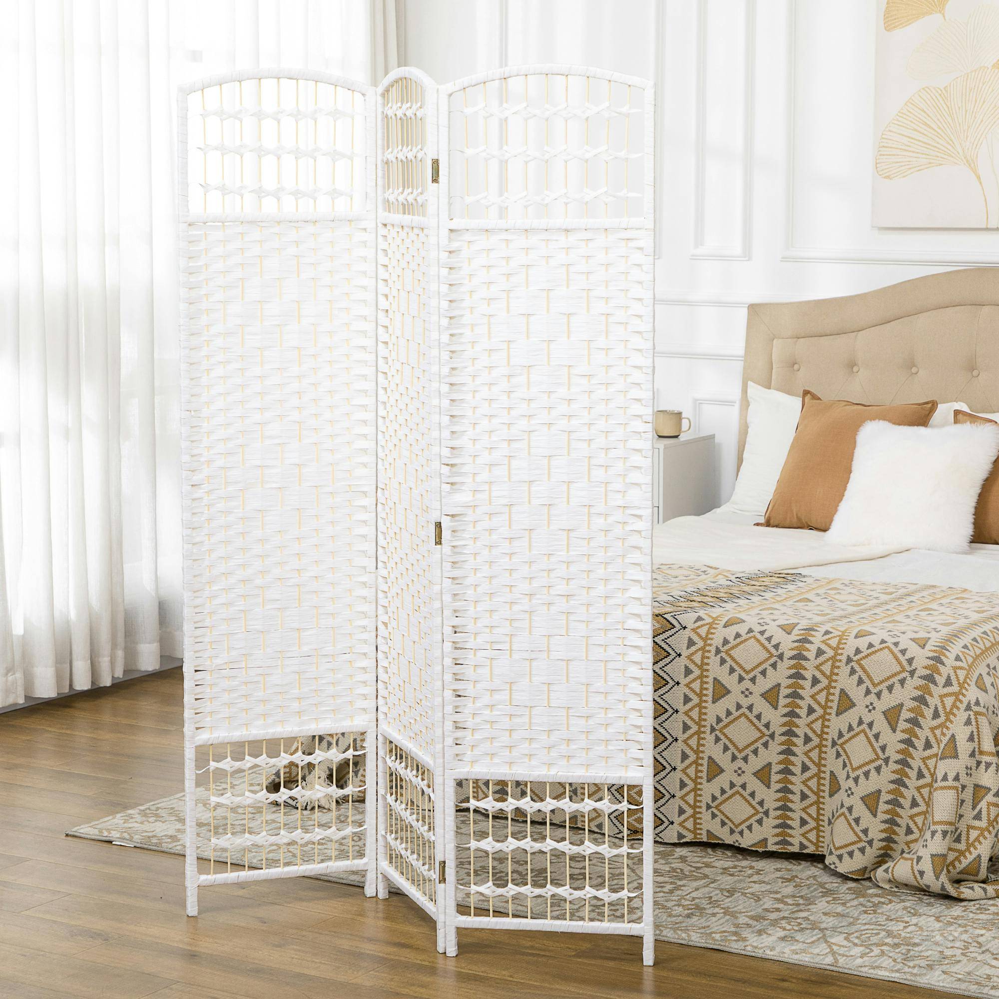 Homcom 3 Panel Folding White