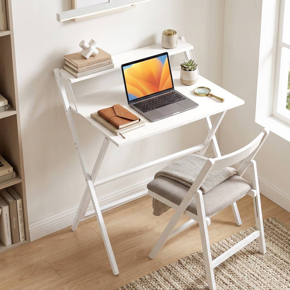 Homcom 70 cm Folding Computer White Writing Desk