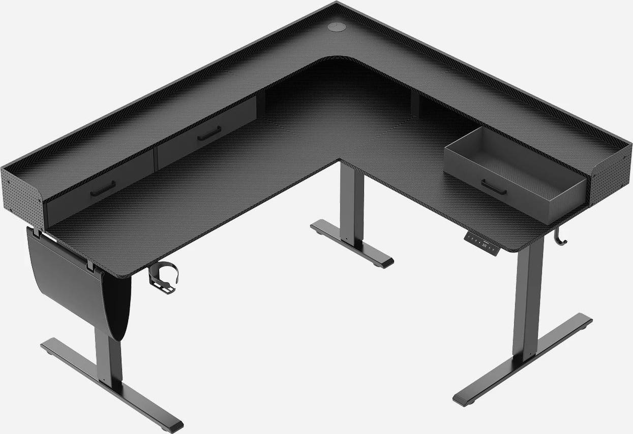 L-Shape With Drawer Standing 75"