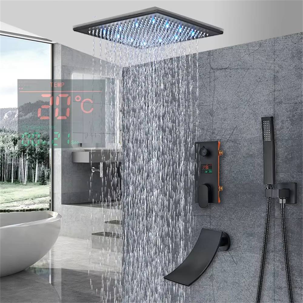Autrucker European Style Led Digital Thermostatic Shower Set