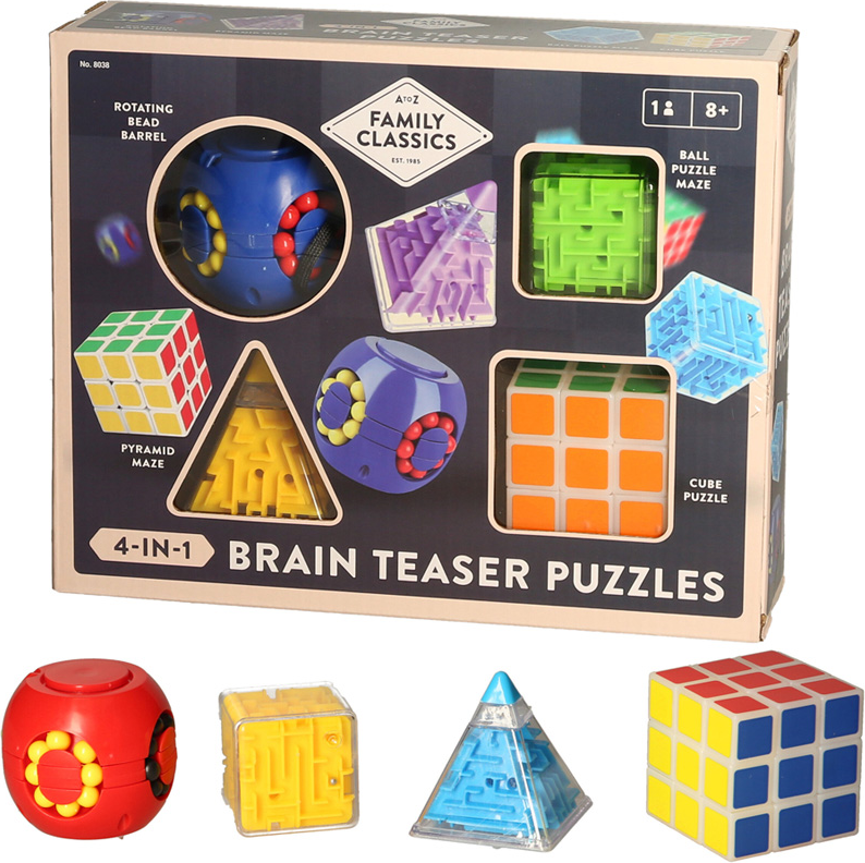 Brain Teaser Puzzle Box Gift Set
