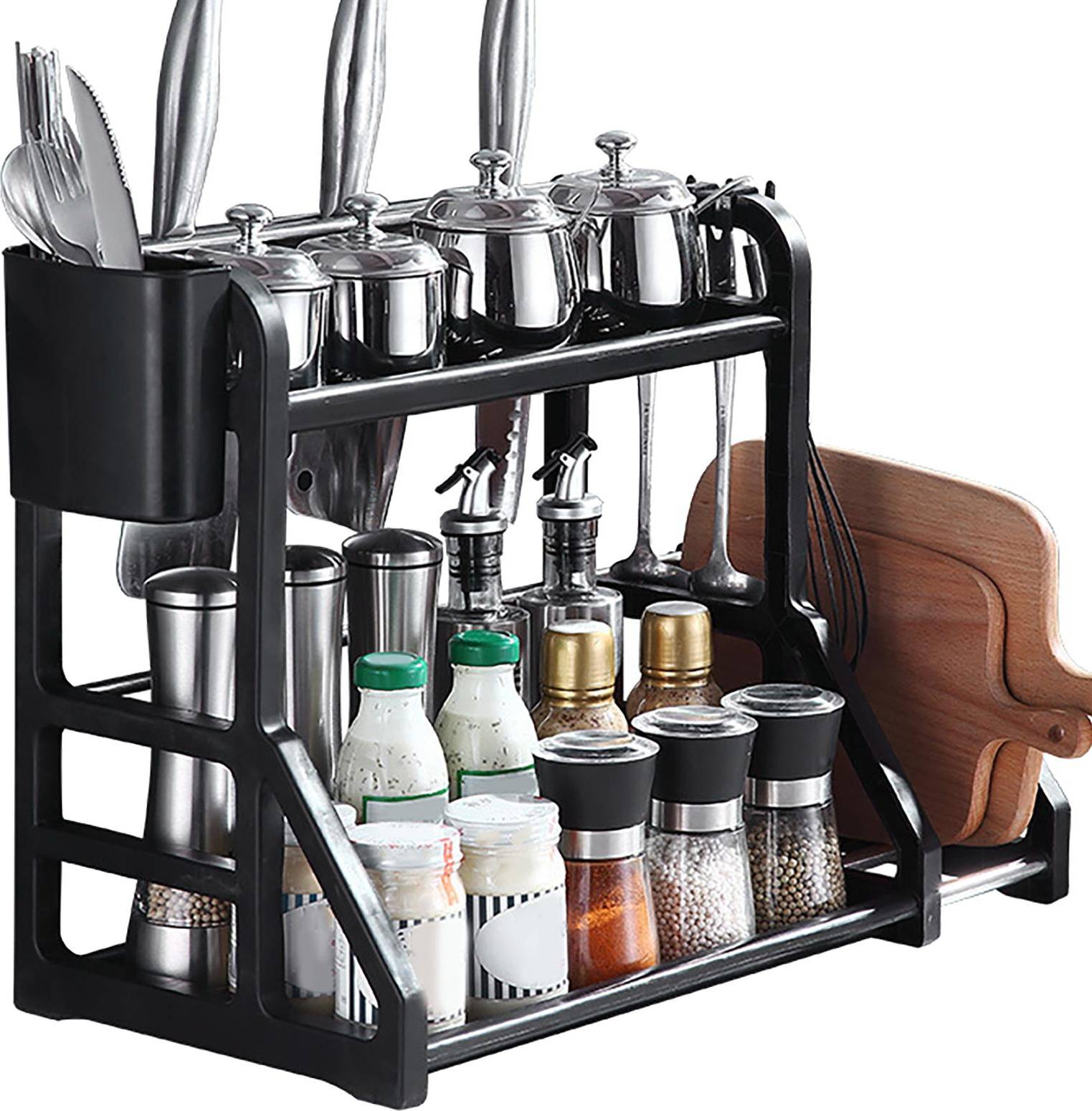 Support De Rangement Double Couche Multifonctionnel