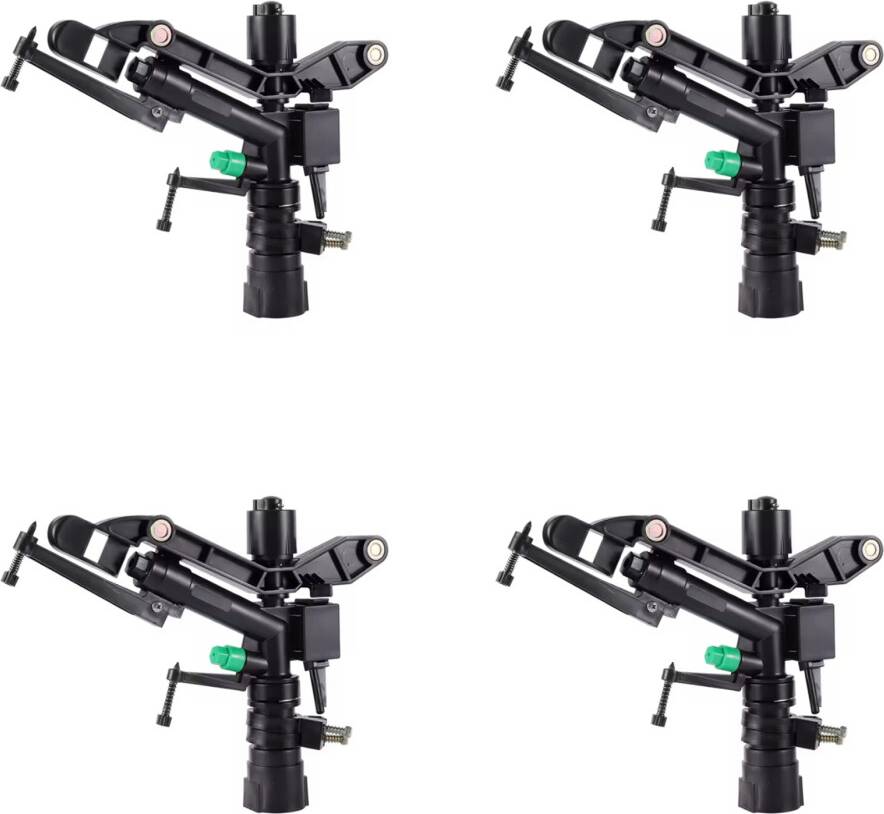 4pcs 1 Inch Female Thread Plastic 360 Long Rocker Sprinkler