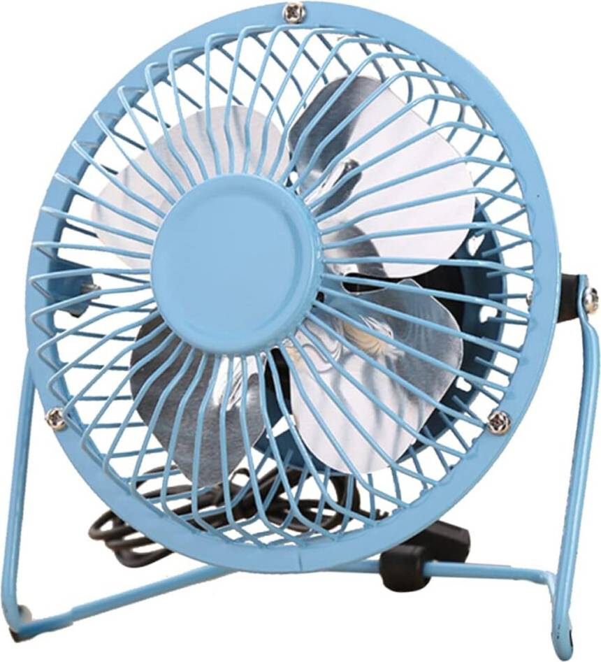 Blue Mini USB Powered Desk Fan