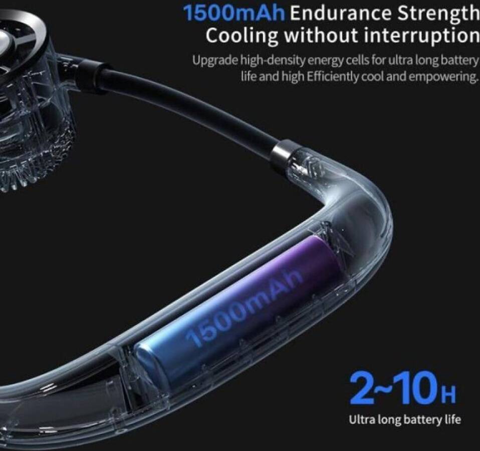 Cuneary LED Neck Fan Rechargeable Multi-Function