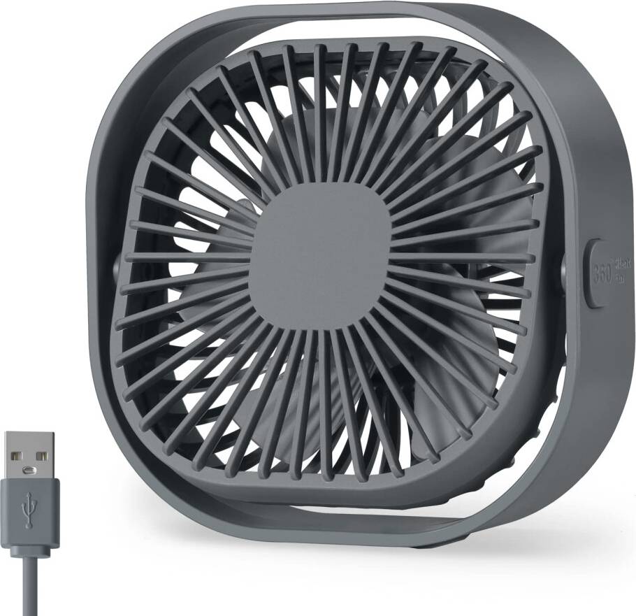 USB Small Fan Adjustable Compact Table Fan