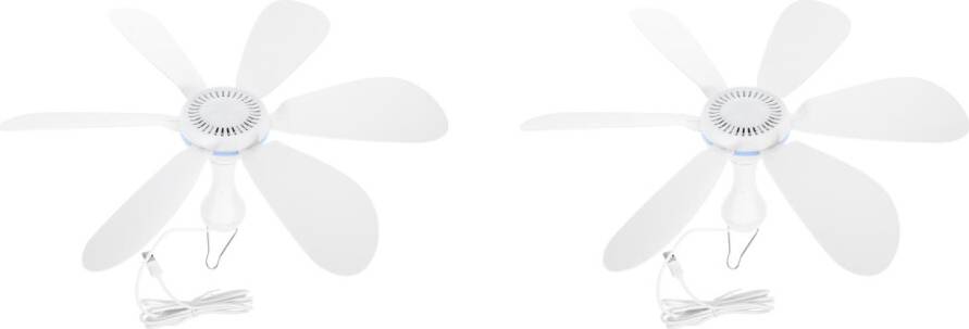 2pcs USB Powered Small Ceiling Fan