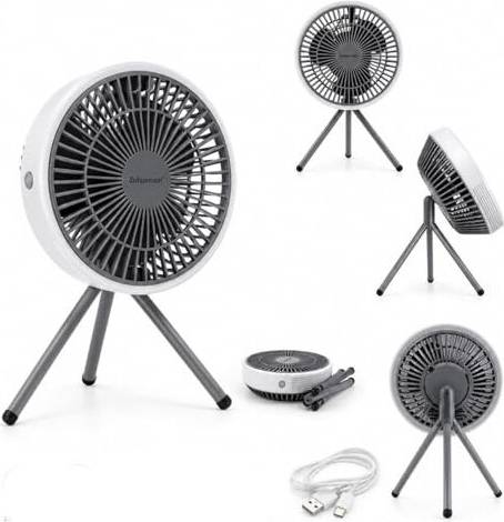 A2Z 7 Inch USB Desk Fan With LED Light