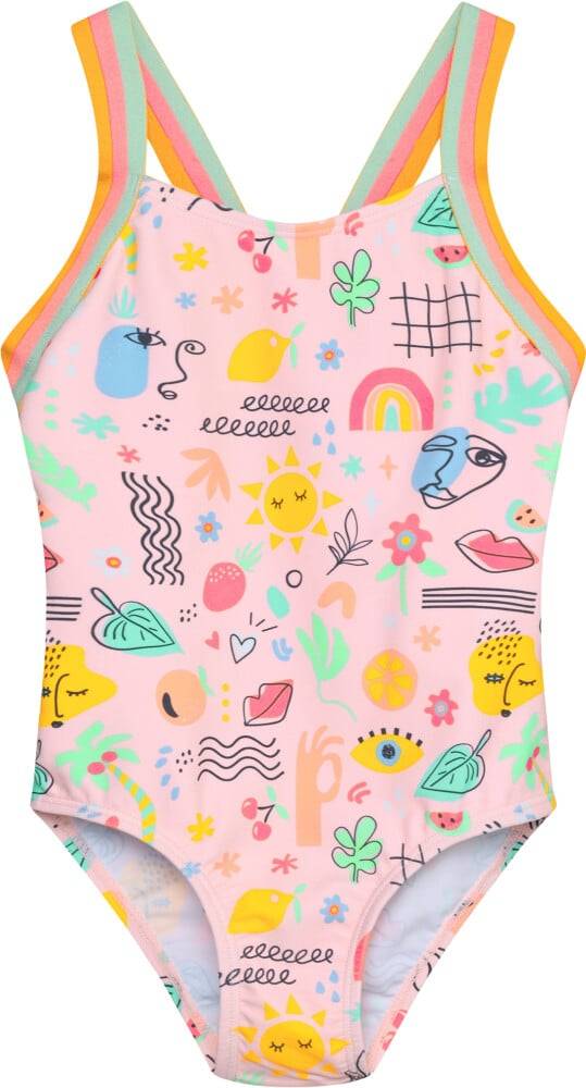 Badeanzug Fairy Rose Print - Rosa
