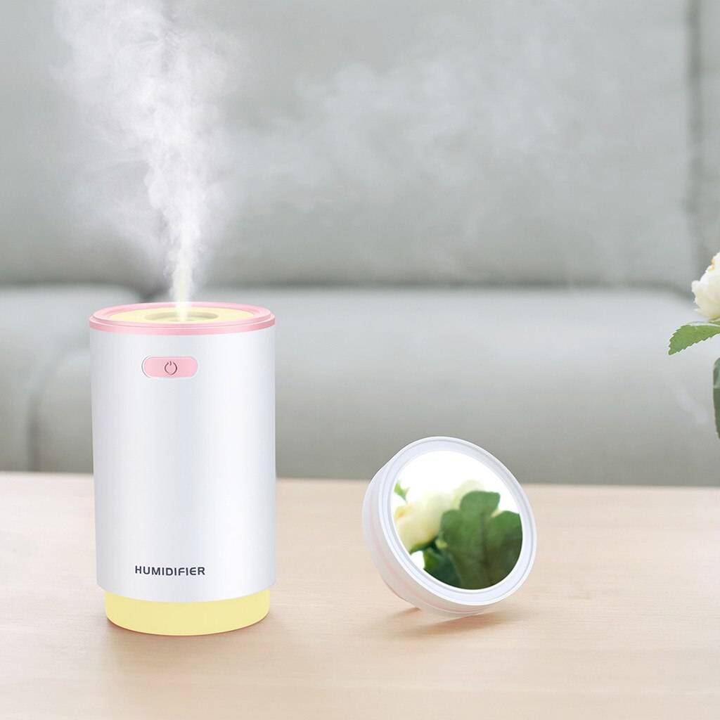 280ml Mini Ultraljud Luftfuktare Rosa