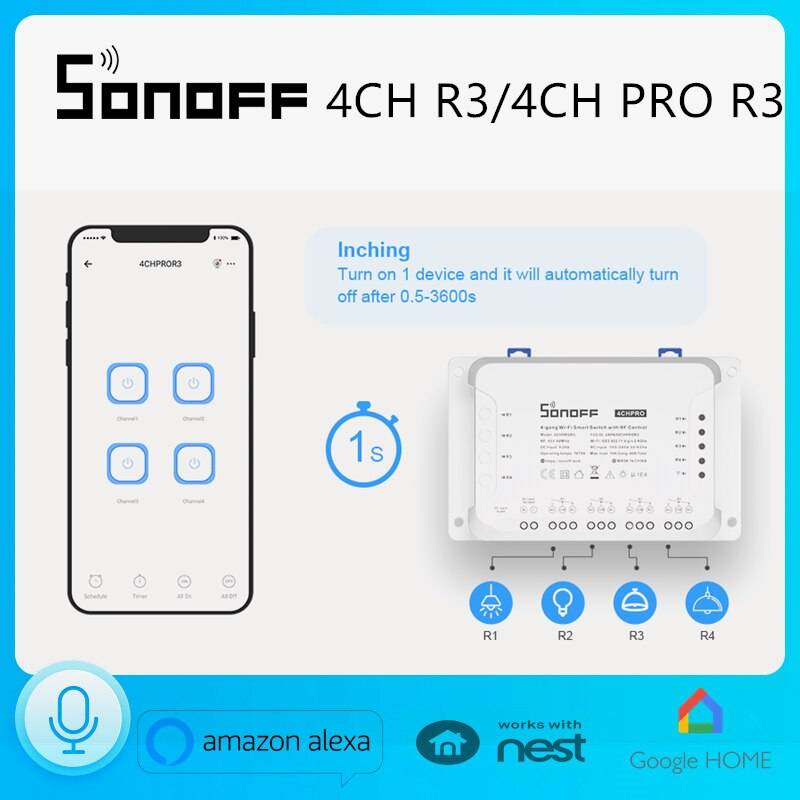 Switch control Sonoff 4CH Pro Wireless Switch Module