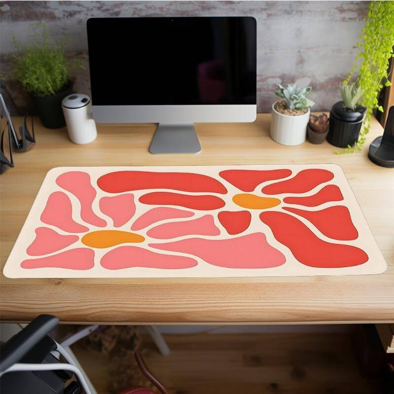 Abstract Flower Pattern Mouse Pad