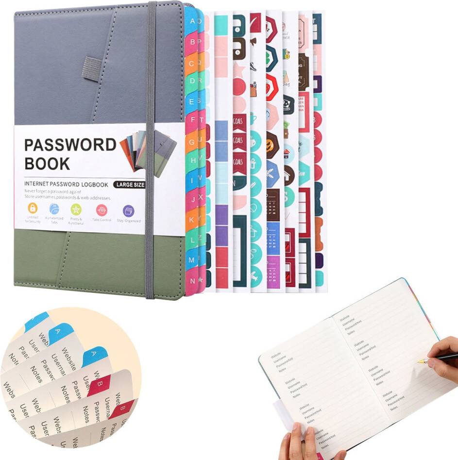 Notebook Password Book With Alphabetical Tabs