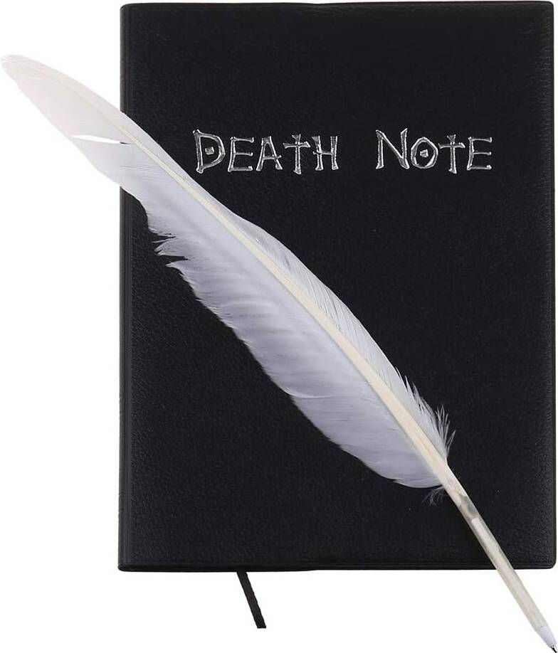 Hardback Notebook with Feather Pen Ink Bleed