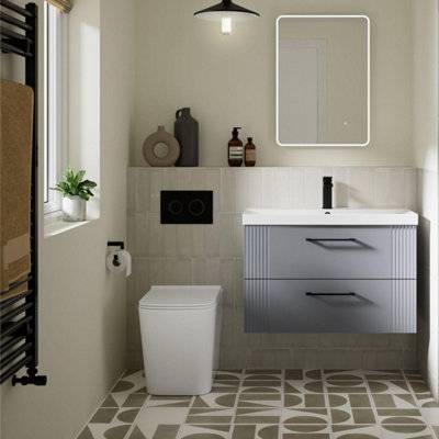 Aquarius Aspect Rimless Back Wall Square Toilet