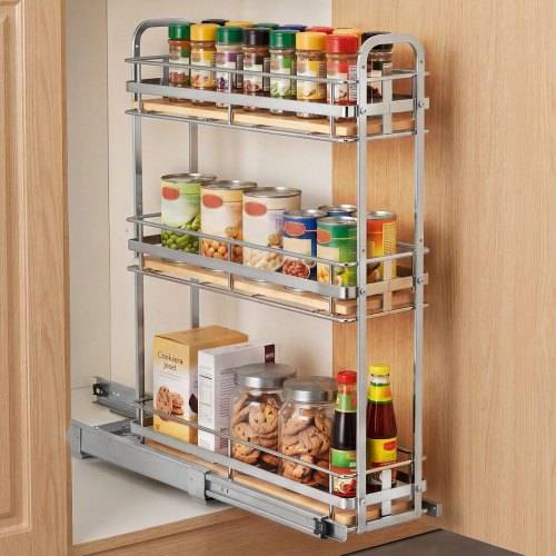 VEVOR Pull Out Spice Rack Organizer 3 Tier