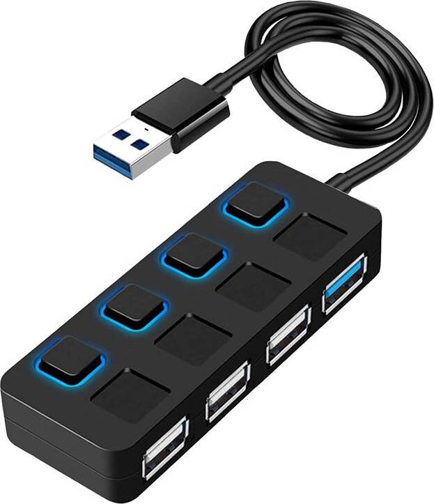 Torribaly USB 3.0 Hub with Individual LED Adapter