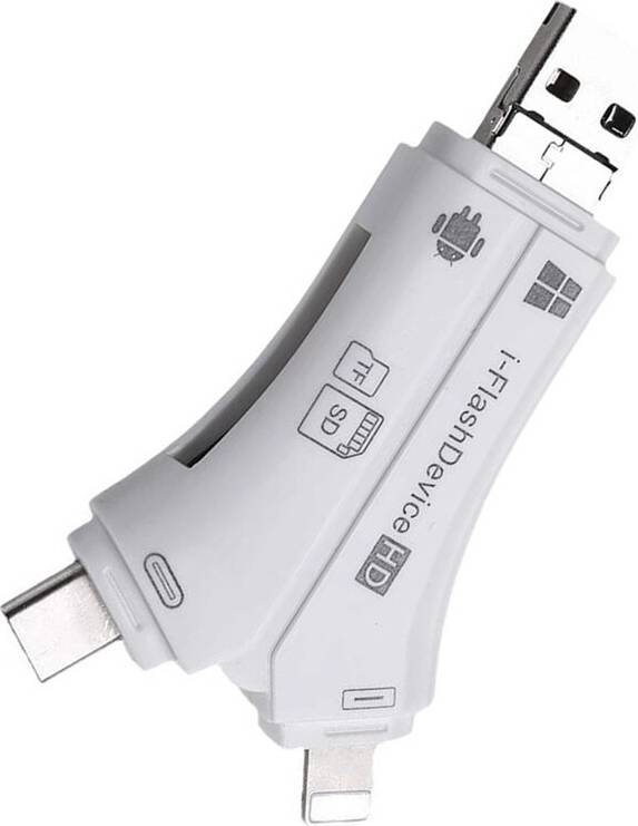 USB2.0 Micro Type-C 4-in-1 Multi-Interface Card Reader