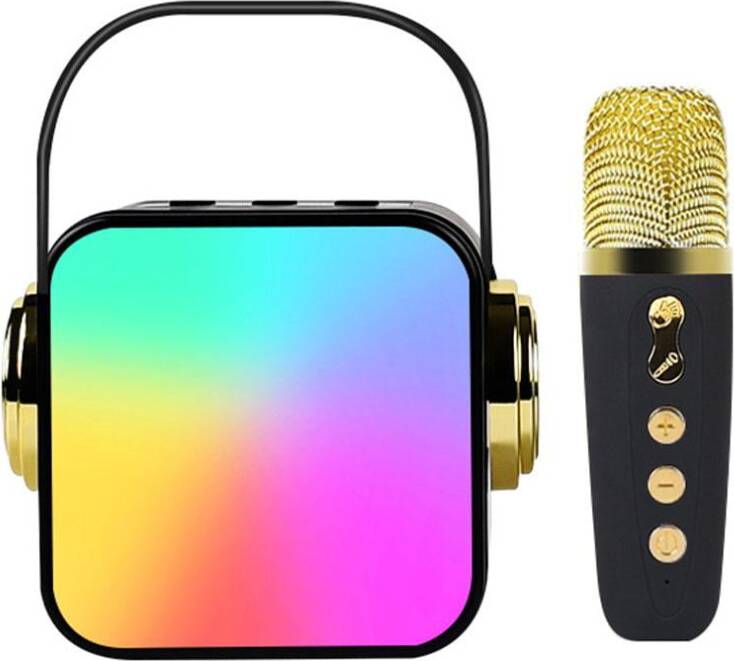 Mini Bluetooth Karaoke Machine 2 Wireless Mics