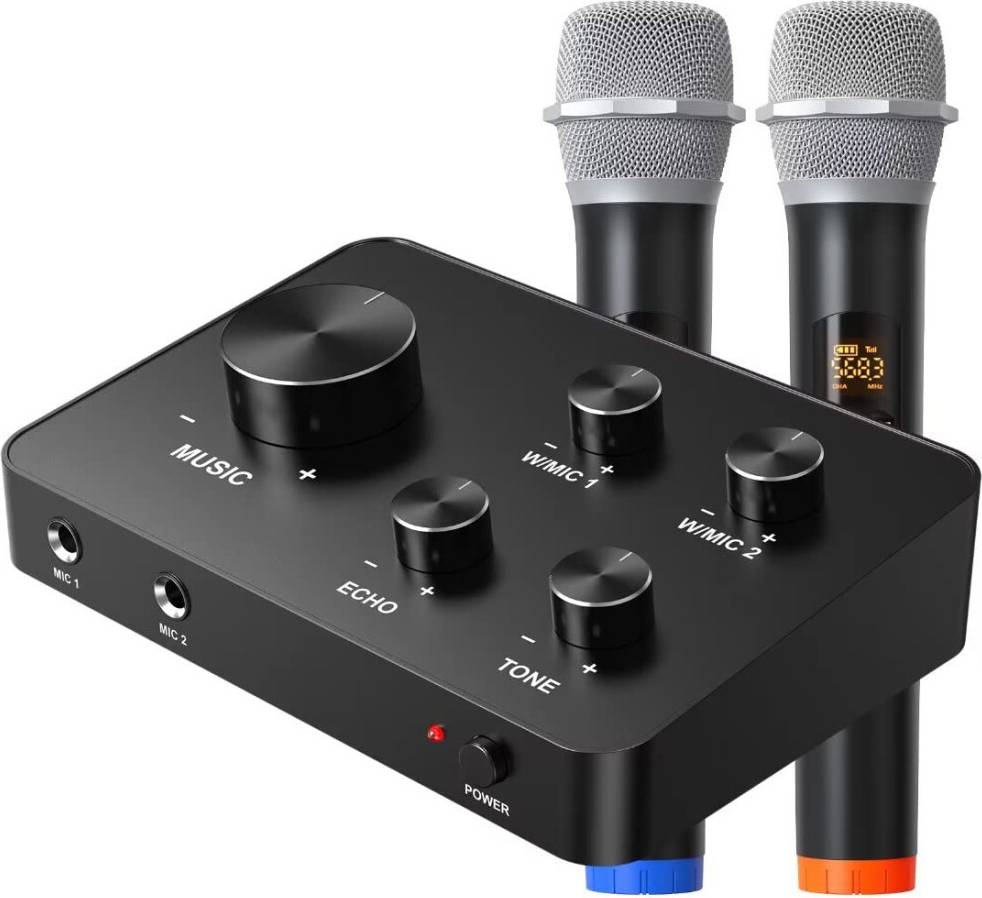 Wireless Microphone Karaoke Mixer System