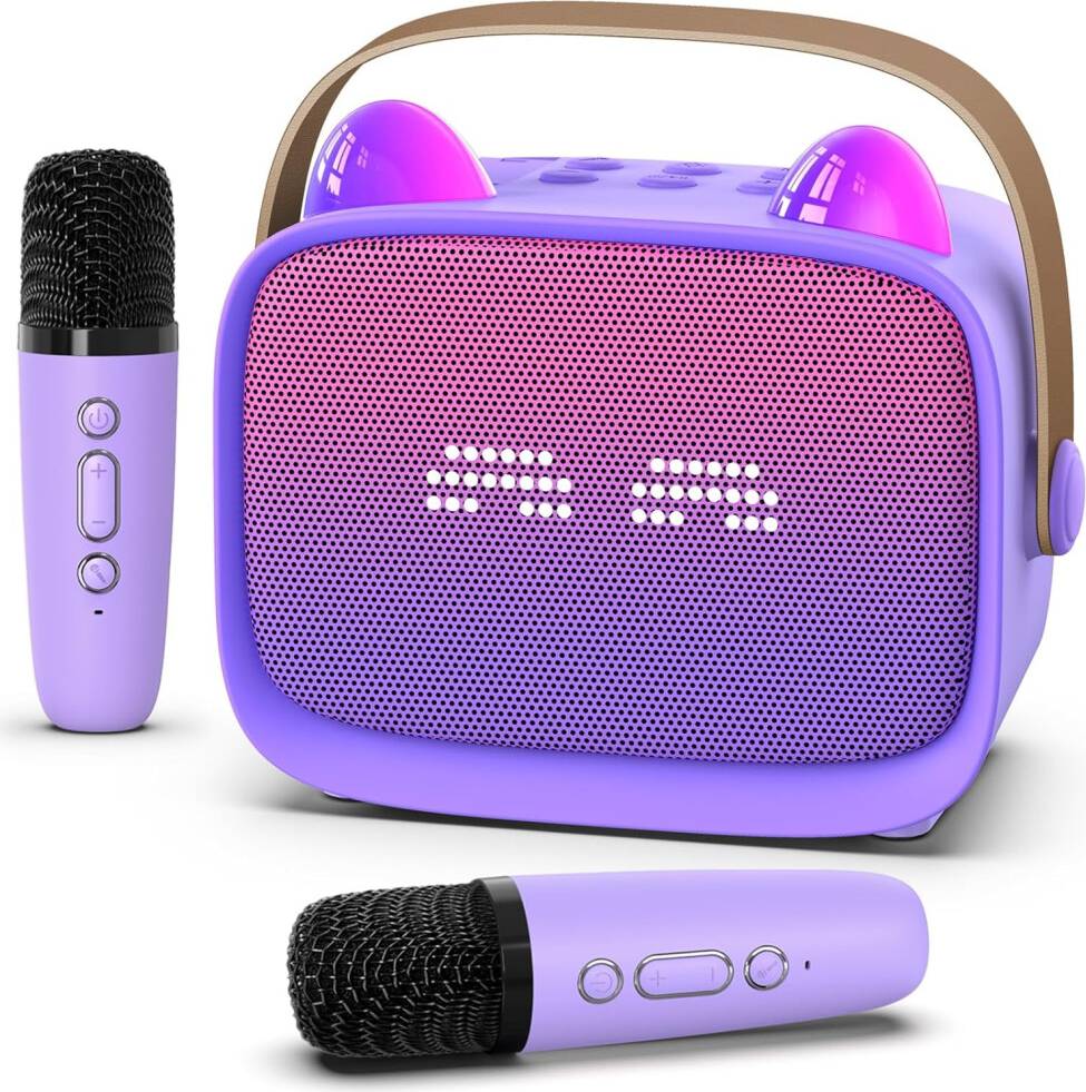 Portable Karaoke Machine with LED Lights