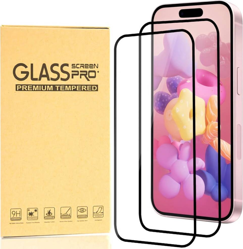 Screen Protector Clear Tempered Glass 2 Pack