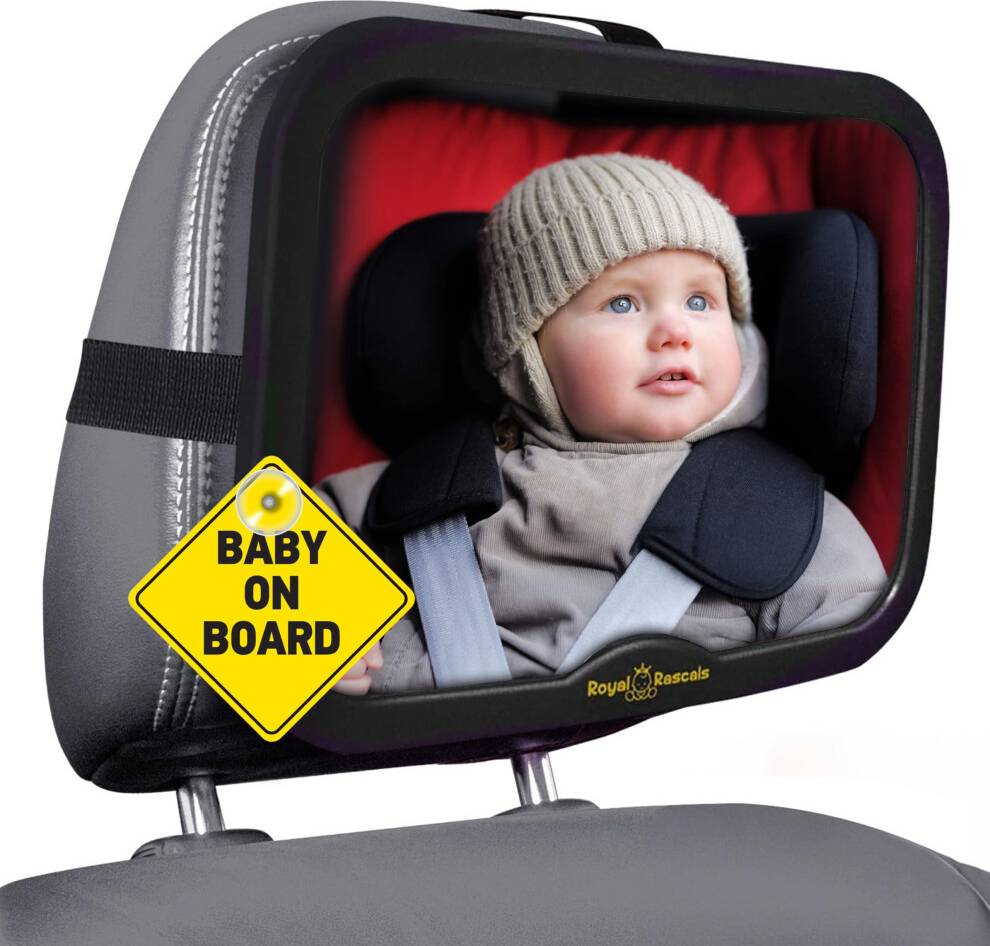 Royal Rascals Baby Car Mirror with 360 Rotation