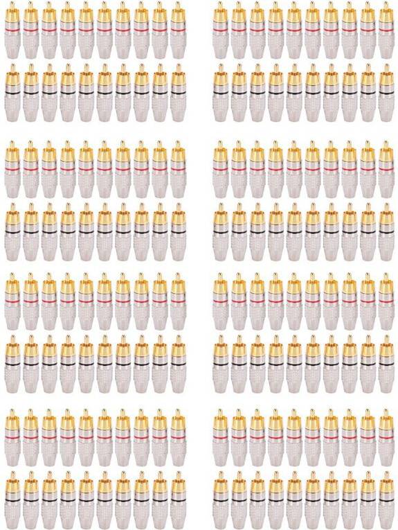 160 Pcs RCA Plug Audio Video Locking Cable