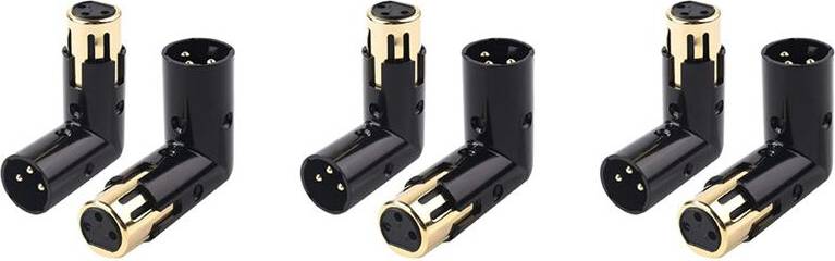 6PCS Adjustable Male to Female Audio Adapter