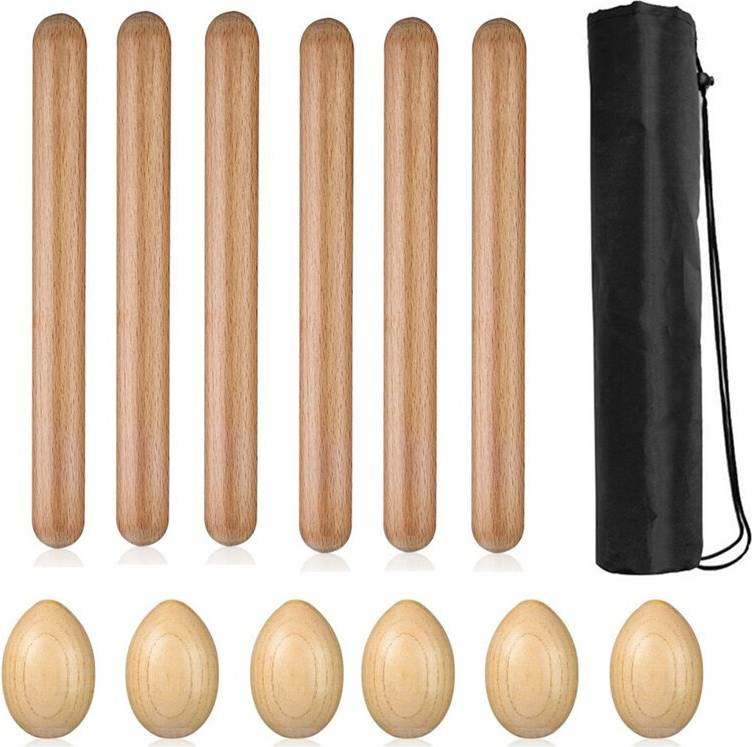 Wood Musical Hand Percussion Instrument Set