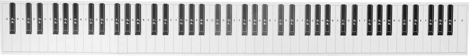 Kopinma 88 Key Practice Keyboard Piano Note Chart