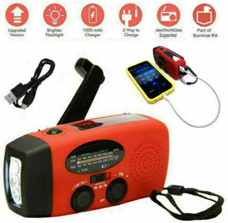 Compact Solar Powered Emergency Radio