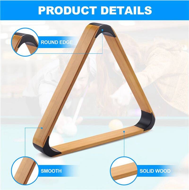 3X Wooden Billiard Rack Solid Triangle Rack