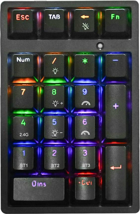 21-Key Tri-Mode Mechanical Numeric Keypad
