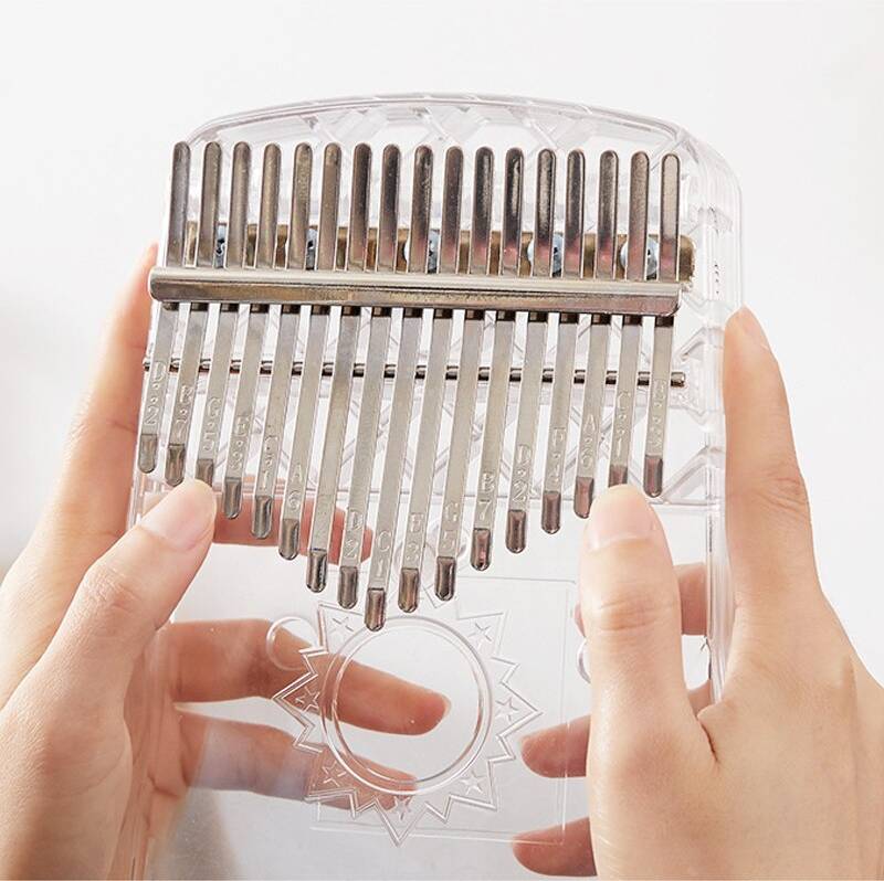 Kalimba musikinstrument Kalimba 17 Taster Transparent Kristall Rosa