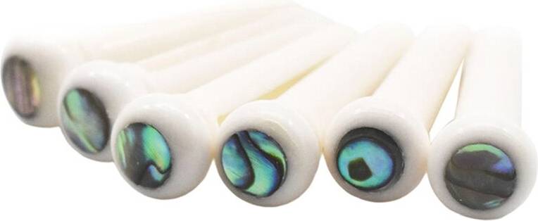 6Pcs Bone Guitar Bridge Pins String Pin