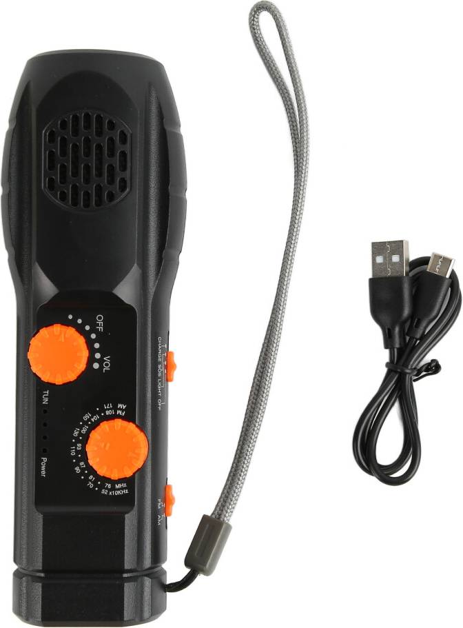 LED Flashlight Emergency Radio USB Rechargeable