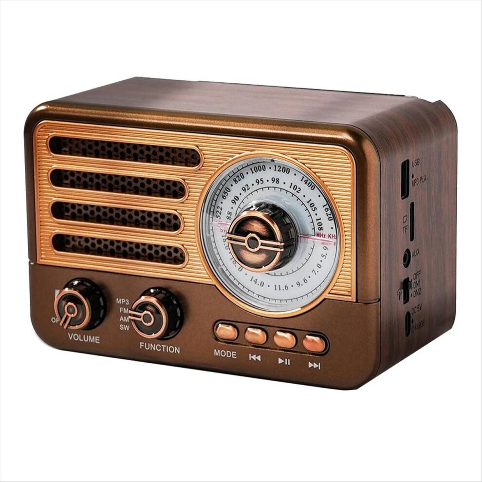 Portable Retro Radio Mini FM AM SW Receiver