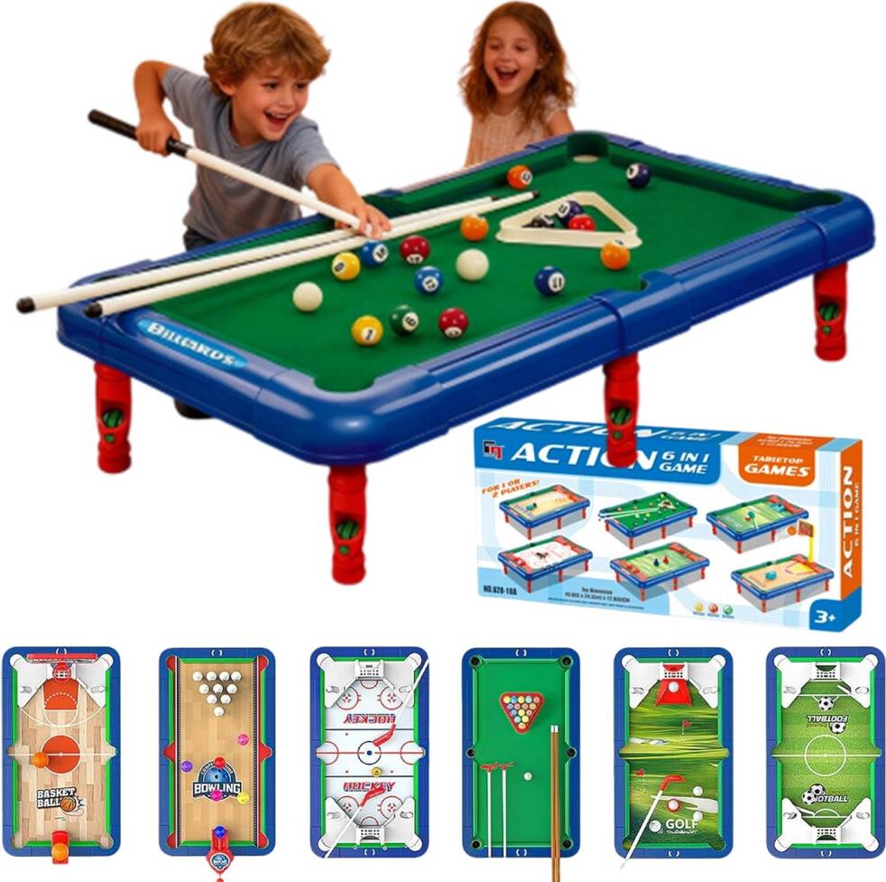 6-in-1 Multi Game Table Set
