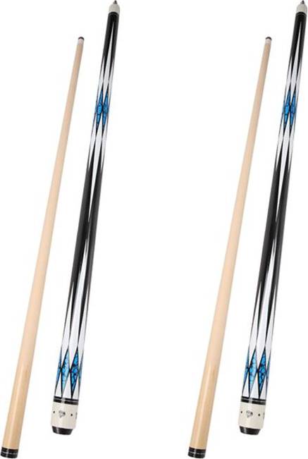 2Pcs 57 Inch Maple Wood Pool Cue Sticks