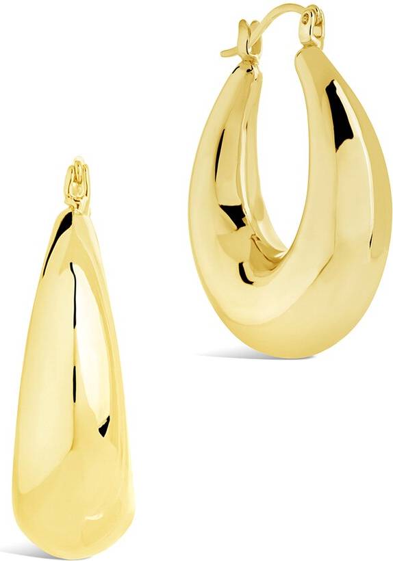 Sterling Forever Rae Tube Hoop Earrings