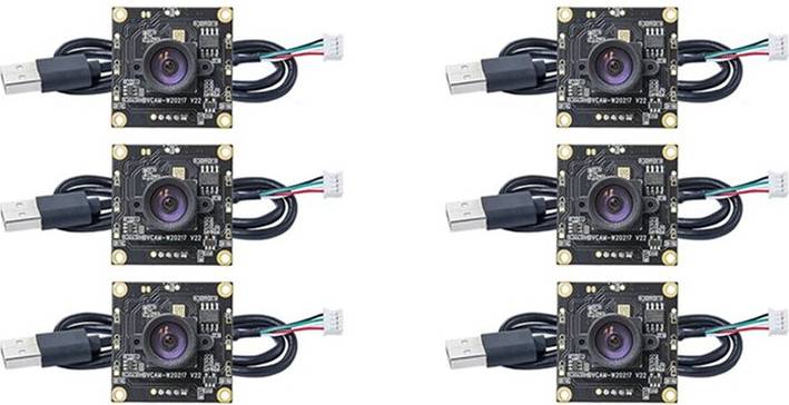 6 Pcs OV9732 Camera Module 100 Degrees