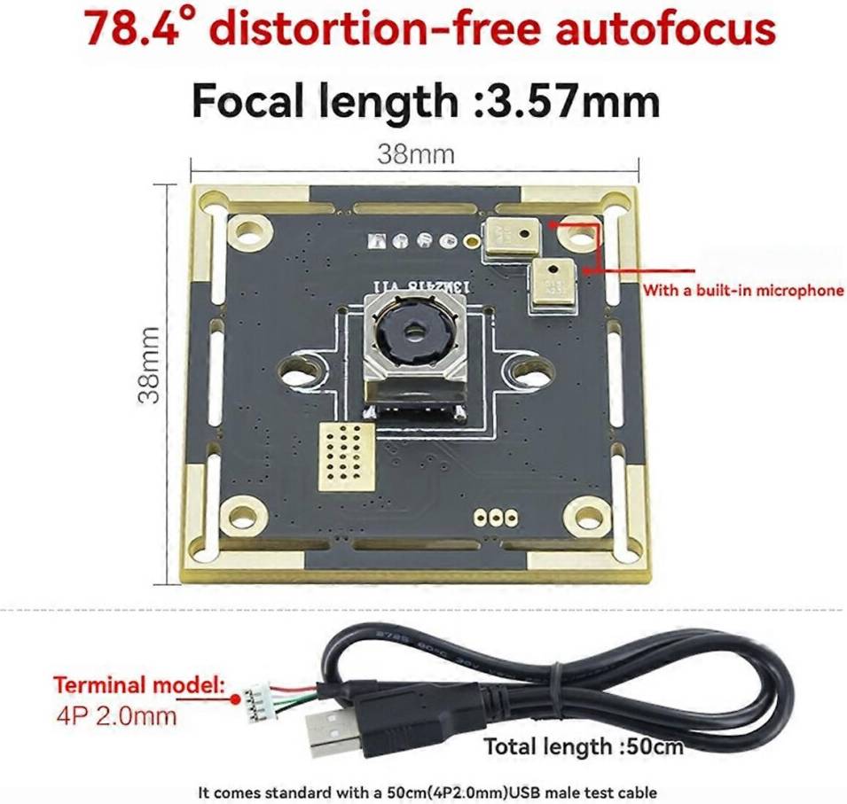 13 Megapixel HD 4K 15FPS Autofocus UVC Camera Module