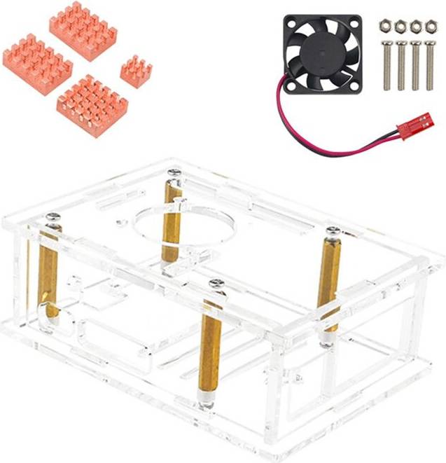 Raspberry 5 Tauoh Raspberry Pi 5 Acrylic Case Transparent