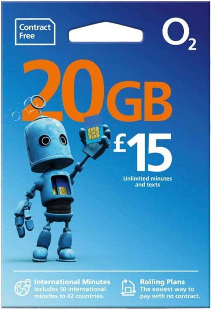 O2 Pay As You Go Sim Card Big Bundle 15 Pack
