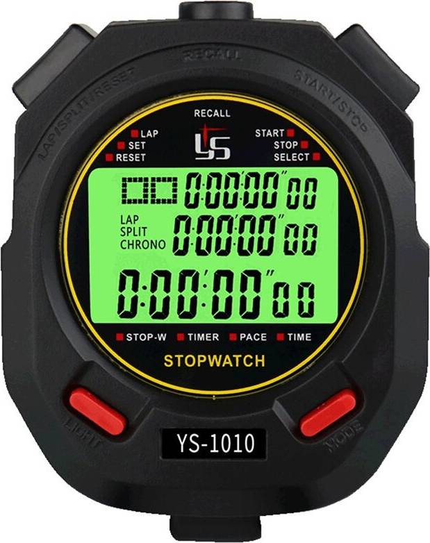 Luminous Electronic Digital Stopwatch 3 Rows